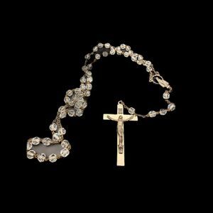 Vintage Glass/Crystal Rosary - Italy